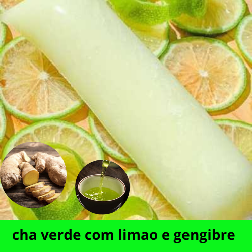 cha verde com limao e gengibre c